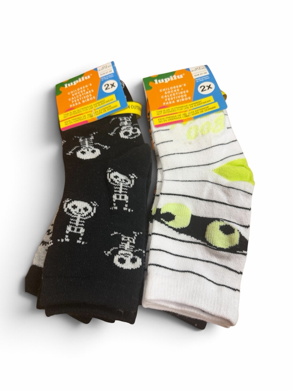 4 Pair Of Halloween Socks By Lupilu Shoe Size 9.5T - 12.5T